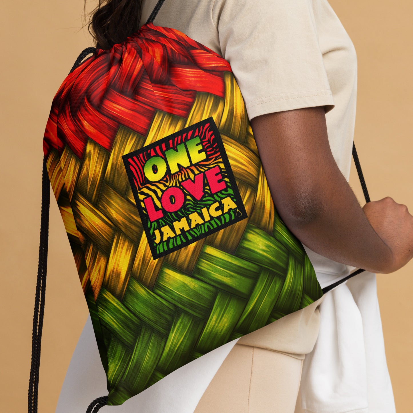 One Love Jamaica Drawstring bag