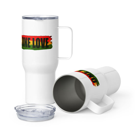 Travel mug with a handle